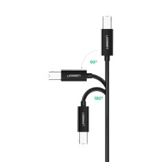 shumee Ugreen US241 USB-C 2.0 - USB-B kabel 1 m - črn