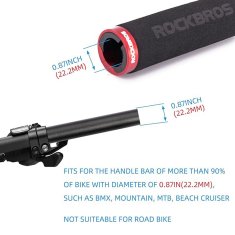 shumee Rockbros BT1001BKRD gobasti ročaji za krmilo kolesa - črni in rdeči
