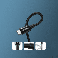 shumee Ugreen US300 USB-C / USB-C 480Mb/s 5A kabel 1m - črn