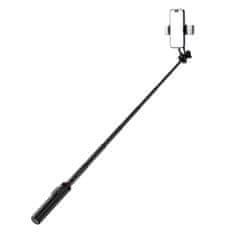 shumee Selfie stick WC12YDS 1,3 m teleskopski stativ iz aluminijeve zlitine z dvojno svetilko in držalom za telefon - črn