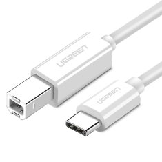 shumee Ugreen US241 USB-C / USB-B 2.0 kabel za optični bralnik, tiskalnik 1,5 m - bel