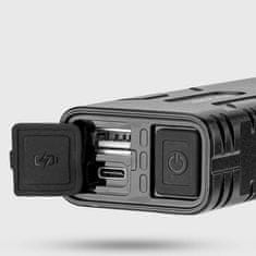 shumee Rockbros 24310002001 850 lm kolesarska luč s funkcijo power bank + USB-C - kabel USB-A - črna