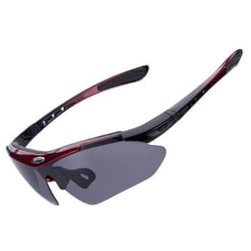 shumee Rockbros 10141 Photochromic UV400 kolesarska očala - rdeča