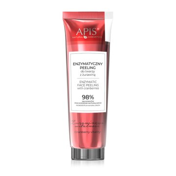 shumee Apis Natural Cosmetics Encimski piling za obraz z brusnicami 100 ml