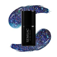 shumee Virtual Blue #826 Semilac hibridni lak za nohte z delci 7 ml Semilac