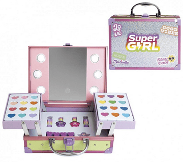 Martinelia Otroški kozmetični set, LED ogledalo, etui SuperGirl Martinelia, 1 kos.