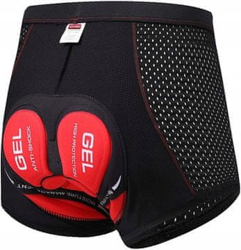 shumee KOLESARSKE KRATKE HLAČE 3D KOLESARSKE KRATKE HLAČE MOŠKE BOKSERICE Z GEL PODLOGO VELIKOST L