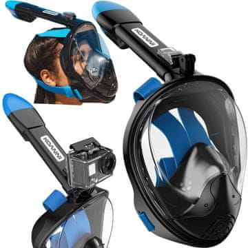 shumee ZLOŽLJIVA CELOBRAZNA MASKA ZA POTOPANJE Z VODNO DIRALKO VELIKOST L/XL