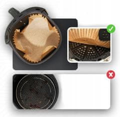 shumee Modelčki iz papirja za peko za cvrtnik AIR fryer, komplet 100 kosov, 20 cm pekačev
