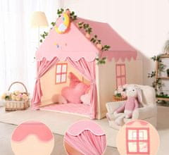 shumee OTROŠKA HIŠICA ŠOTOR GRAD PALAČA ZA SOBO VRTNA HIŠICA + ROZA LED LUČKE