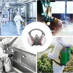 shumee POLMASKA ZA BARVANJE 6200 + 2x OGLJENI KARTUŠI + 12x FILTRJI + OČALA
