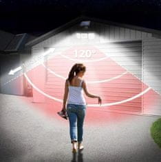 shumee 4-v-1 LED SONČNA ZUNANJA SVETILKA S SENZORJEM GIBANJA ZA ULICO, MRAKOM + DALJINSKI UPRAVLJALNIK