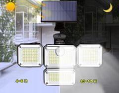 shumee 4-v-1 LED SONČNA ZUNANJA SVETILKA S SENZORJEM GIBANJA ZA ULICO, MRAKOM + DALJINSKI UPRAVLJALNIK