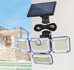 shumee 4-v-1 LED SONČNA ZUNANJA SVETILKA S SENZORJEM GIBANJA ZA ULICO, MRAKOM + DALJINSKI UPRAVLJALNIK
