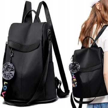 shumee ČRNI NAHRBTNIK ROOM 2v1 TORBA Vodoodporna Nastavljiva Trakovi 5 Žepov