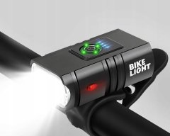 shumee MOČNA LED KOLESARSKA LUČ ACU USB SPREDNJE + ZADNJE LUČI