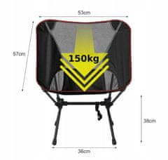 shumee ZLOŽLJIV RIBIŠKI STOL ZA RIBOLOV IN KAMPIRANJE