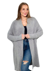 shumee Svetlo siv pulover z netopirskimi rokavi