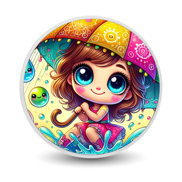 shumee Srebrni kovanec Splashy Rain Adventures, 1 oz