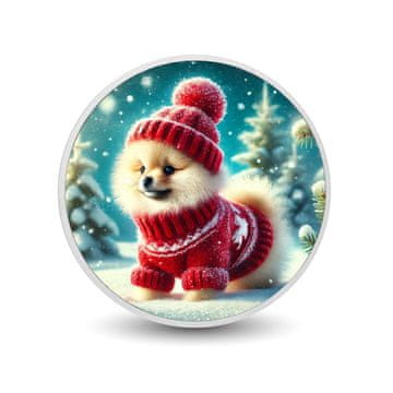 shumee Snežni stil: Pompom Pup v rdeči barvi kovanec za 1 oz