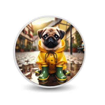 shumee Srebrni kovanec Puddle-Ready Pug 1 oz