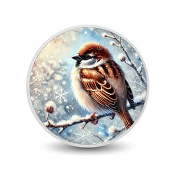 shumee Zimski objem: Vrabec v snegu, srebrnik 1 oz