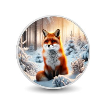 shumee Srebrni kovanec Plamen v zmrznjenem gozdu