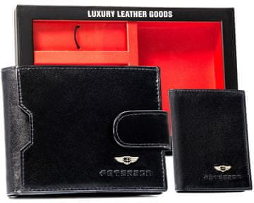 shumee Darilni komplet: moška usnjena denarnica, etui in obesek za ključe - Peterson