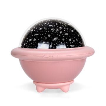 shumee Otroška nočna lučka, projektor neba in zvezd, UFO, roza