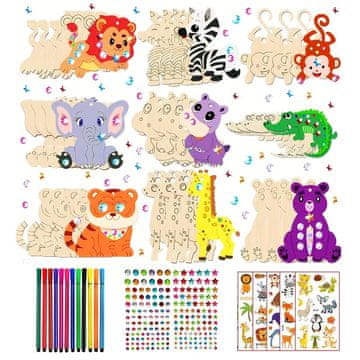 shumee ZOO - kreativni slikarski set - 27 kosov