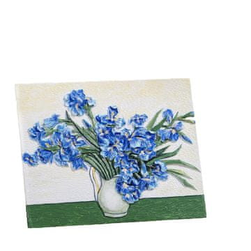 shumee 3D slika - relief z modrimi perunikami