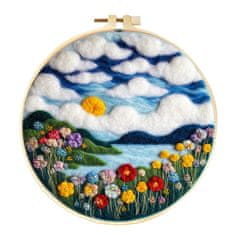 shumee Kosmosa - vezenje (polstenje) s kamgarnovo volno