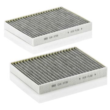 Mann Filter MANN FILTER FILTER KABINE BMW E39 96- KOMPLET 2 Z AKTIVNIM OGLJEM
