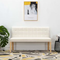 Vidaxl Klop 140 cm krem žamet