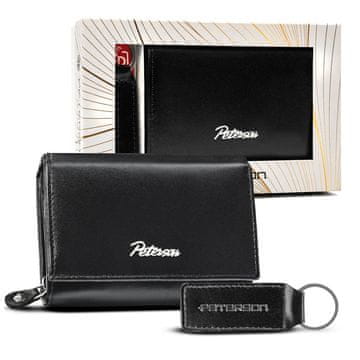 shumee Darilni komplet: prostorna ženska denarnica in obesek za ključe iz pravega usnja - Peterson