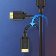 shumee Ugreen US130 10841 USB-A 3.0 - mikro USB-B kabel 1m - črn
