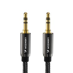 shumee Wozinsky univerzalni mini jack kabel 2x AUX kabel 2 m črn