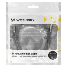 shumee Wozinsky univerzalni mini jack kabel 2x AUX kabel 2 m črn