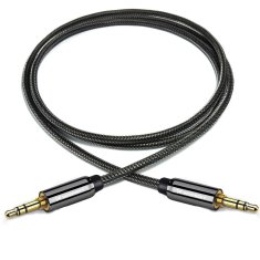 shumee Wozinsky univerzalni mini jack kabel 2x AUX kabel 2 m črn