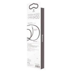 shumee Stereo avdio kabel Baseus Yiven M30 AUX 3,5 mm moški mini vtičnica 1 m srebrno-črna (CAM30-BS1)