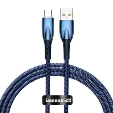 shumee Baseus Glimmer Series Fast Charging Cable USB-A - USB-C 100W 480Mb/s 1m Modra