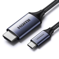 shumee USB C - HDMI 2.1 kabel 8K 60Hz 1,5 m Ugreen CM565 - siv