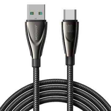shumee Joyroom Pioneer Series SA31-AC6 USB-A / USB-C kabel 100 W 1,2 m - črn