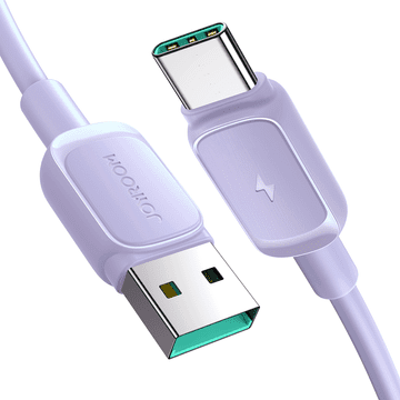 shumee Kabel Joyroom Multi-Color Series A14 USB-A / USB-C 3A 1,2 m - vijoličen