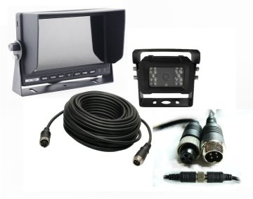 shumee KOMPLET KAMERE ZA VZVRATNO VOŽNJO MONITOR 7'' HQ HEAVY 12V 24V