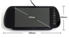 shumee 7-palčni LCD-zaslon za vzvratno vožnjo z zrcalnim prekrivanjem za kamere PAL in NTSC