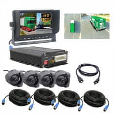 shumee 360-stopinjski AHD vizijski komplet s 7-palčnim HDMI monitorjem za avtobuse, viličarje in reševalna vozila