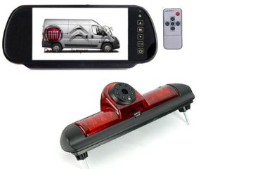 shumee Komplet monitorja v ogledalu + kamera za vzvratno vožnjo z zavorno lučjo FIAT DUCATO CITROEN JUMPER PEUGEOT BOXER