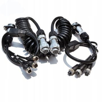 shumee Priključek za 3 kamere na polpriklopnik, fleksibilen spiralni kabel