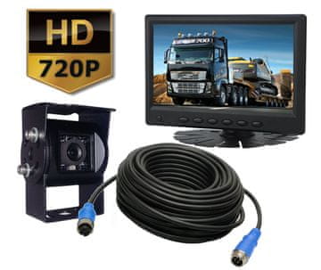 shumee Komplet AHD kamere za vzvratno vožnjo 720P + monitor 7" 12V/24V 15m 4-pin